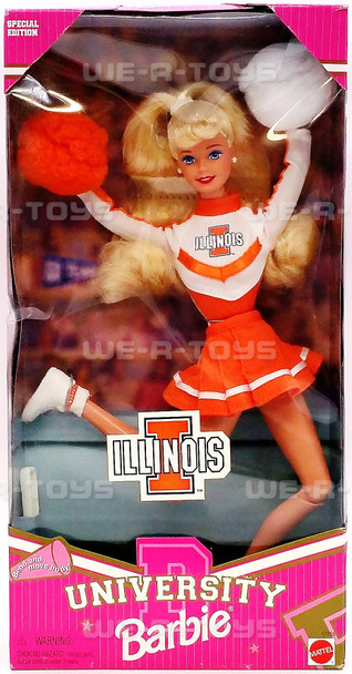 Illinois University Cheerleader Special Edition Barbie Doll 1997 Mattel #17755