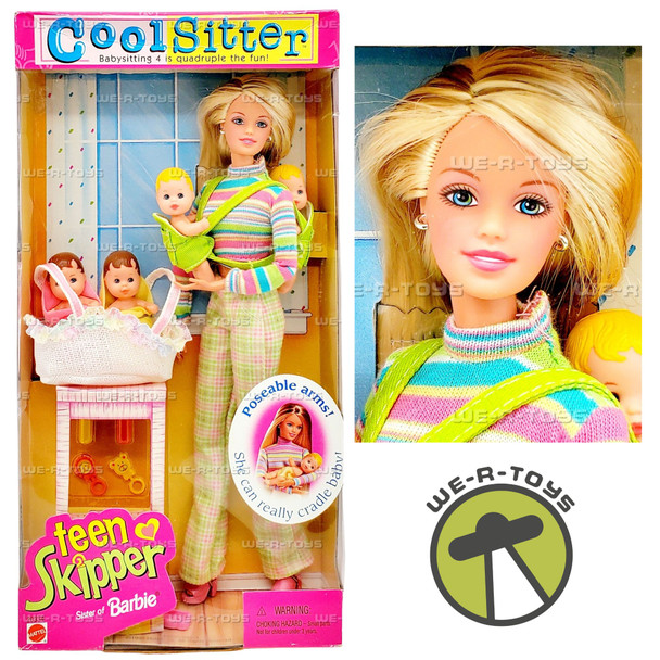 Cool Sitter Teen Skipper Doll with Quadruplets 1998 Mattel 20334