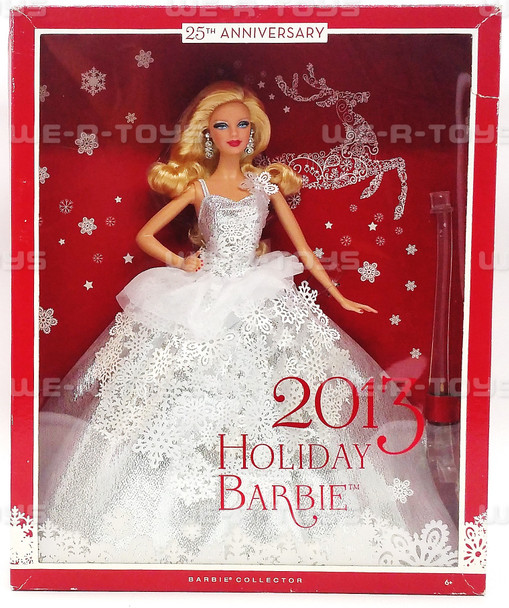 2013 Holiday Doll 25th Anniversary Barbie Doll Mattel #X8271