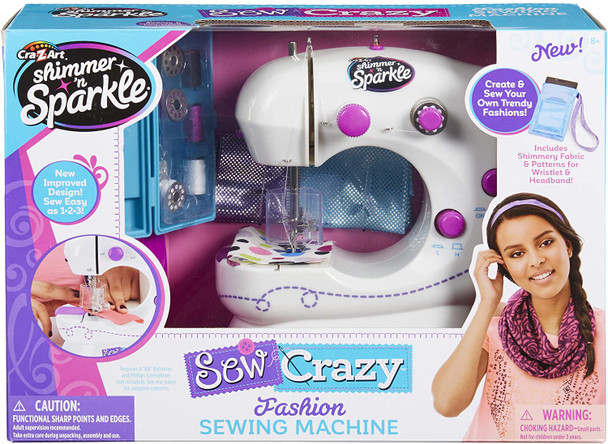 Cra-Z-Art Sew Crazy Sewing Machine w/Magic Sequin Headband NEW