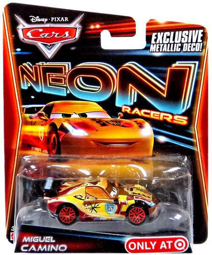 Disney Pixar CARS Miguel Camino Neon Racers Metallic Deco Diecast