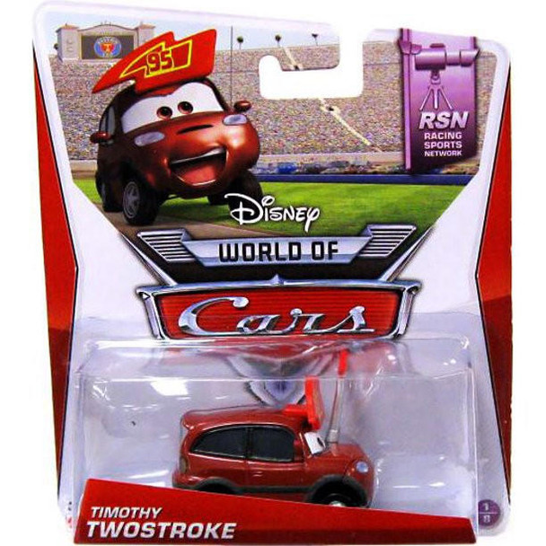 Disney Pixar CARS Timothy Twostroke Racing Sports Network Diecast Vehicle