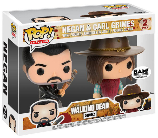 The Walking Dead Funko Pop! The Walking Dead Negan Carl Grimes Vinyl Figure 2 Pack BAM Exclusive