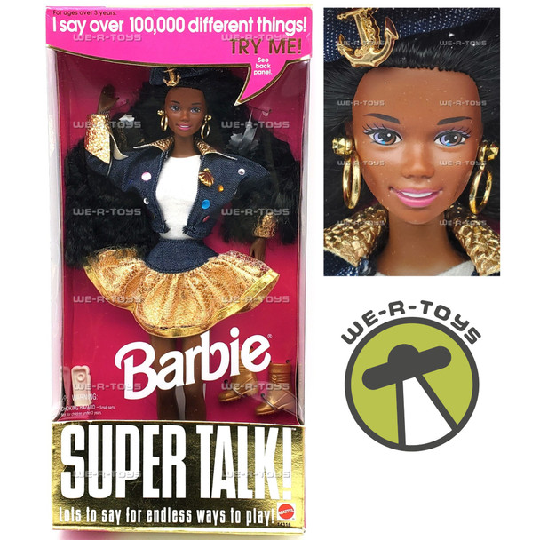 Barbie Super Talk African American Doll 1995 Mattel #14316