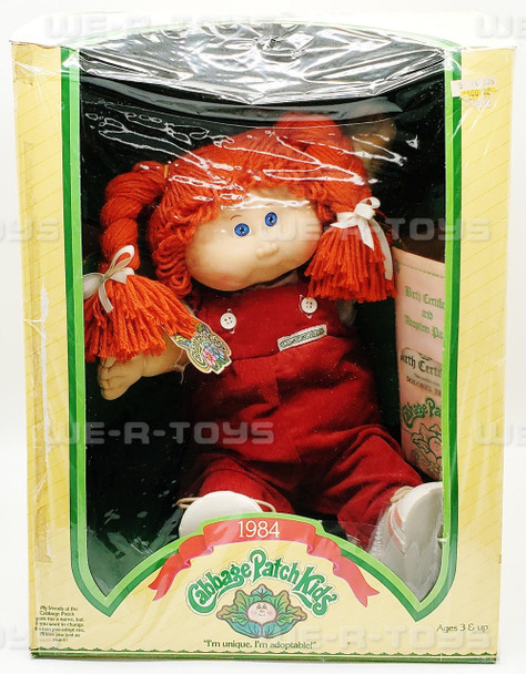 Cabbage Patch Kids 1984 Redhead With Pigtails Blue Eyes Doll Coleco 3900 NEW