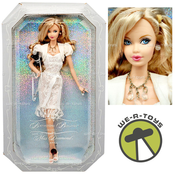 Miss Diamond Barbie Doll April Birthstone Beauties Collection Pink Label K8693