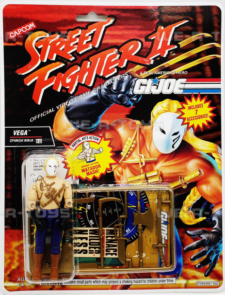 G.I. Joe GI Joe Street Fighter II Vega Spanish Ninja Action Figure Hasbro 1993 #81094 NEW