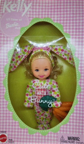 Barbie Kelly Li'l Sister of Barbie Easter Doll Cute as a Bunny 2002 Mattel 55522