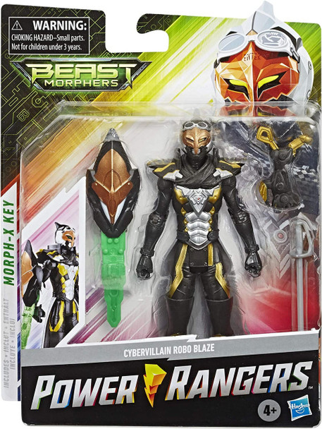 Power Rangers Beast Morphers Cybervillain Robo Blaze 6" Action Figure & Key