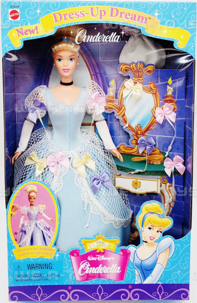 Disney Classics Dress-Up Dream Cinderella Doll Mattel 1998 #20419 NEW