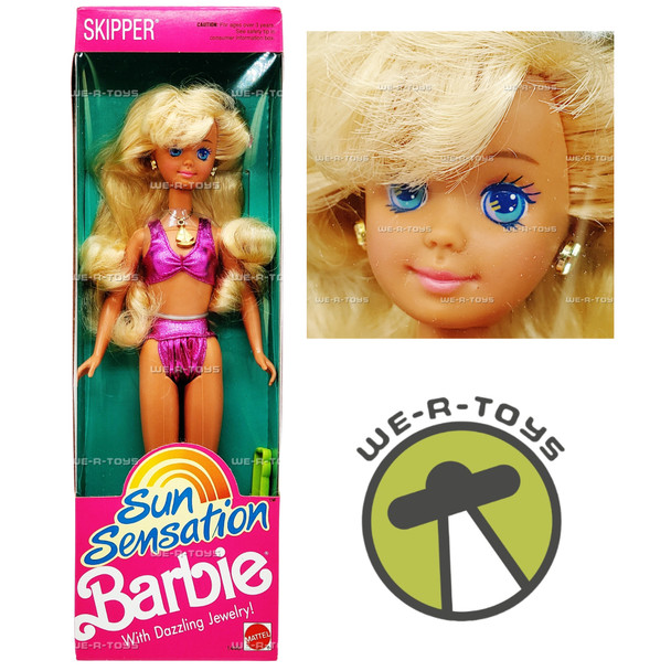 Barbie Sun Sensation Skipper Doll Mattel 1991 #1446 NEW