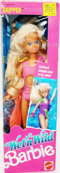 Barbie Wet 'n Wild Skipper Doll Mattel 1989 #4128 NEW