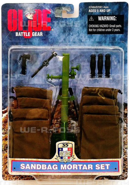 G.I. Joe Sandbag Mortar Battle Gear Set for 12" Figure 1998 Hasbro #57084