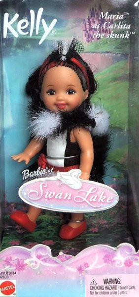 Barbie Swan Lake Maria as Carlita the Skunk Kelly Barbie Doll 2003 Mattel #B2834 NEW