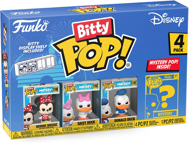 Disney Funko Bitty Pop! Disney 4 Pack Minnie Daisy Donald and Mystery Vinyl Figures