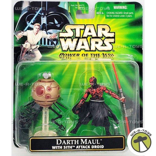 Star Wars Power of the Jedi Darth Maul Action Figure with Sith Attack Droid 2001