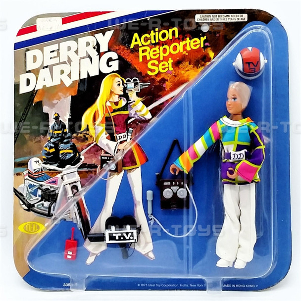 Derry Daring 7" Action Figure Doll Action Reporter Set Vintage 1975 Ideal NRFP