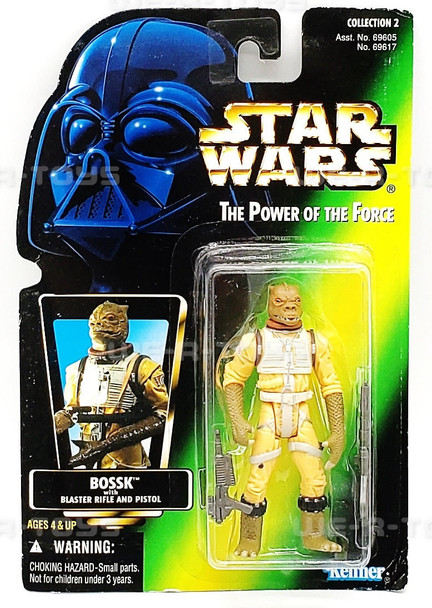 Star Wars Power of the Force Green Card Bossk Figure Kenner 1996 #69617 NRFP