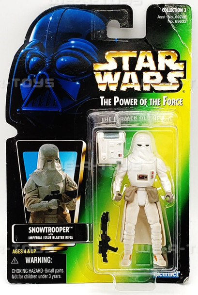 Star Wars Power of the Force Snowtrooper Figure Green Card Kenner 1997 NRFP