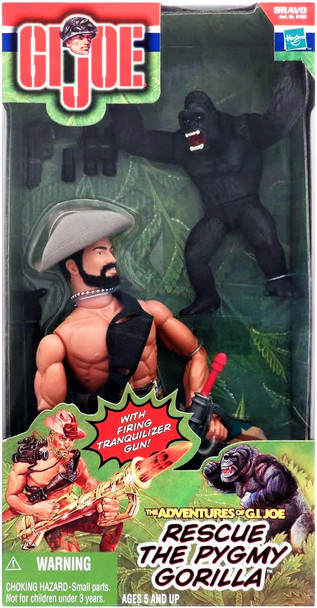 G.I. Joe The Adventures of GI Joe Rescue the Pygmy Gorilla 12" Action Figure 2000 Hasbro