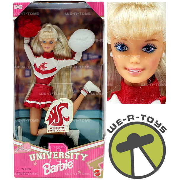 Washington State University Cheerleader Barbie Doll 1996 Mattel 19869