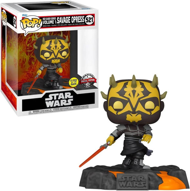 Funko Pop! 521 Star Wars Red Saber Series Savage Opress Glow Deluxe Vinyl Figure
