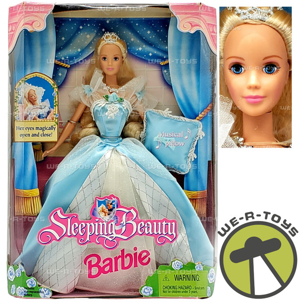 Sleeping Beauty Barbie Doll w/ Magical Eyes and Musical Pillow 1998 Mattel 20489