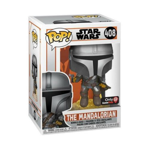 Funko POP Star Wars #408 The Mandalorian with Blaster Bobble Head Vinyl Figure