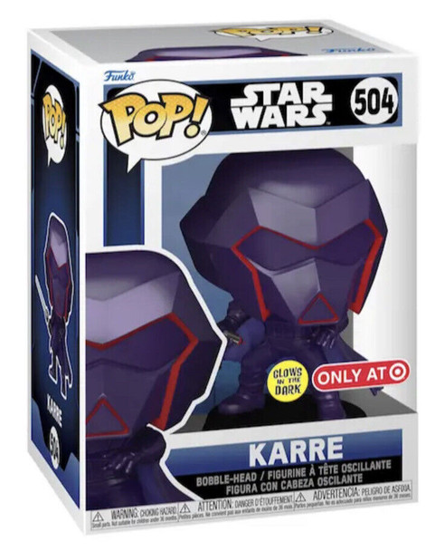 Funko POP Star Wars Visions #504 Glow Karre Bobble Head Vinyl Figure