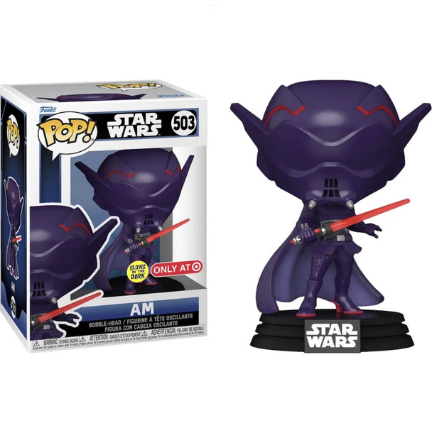 Funko POP Star Wars Visions Glow #503 AM Bobble Head Vinyl Figure