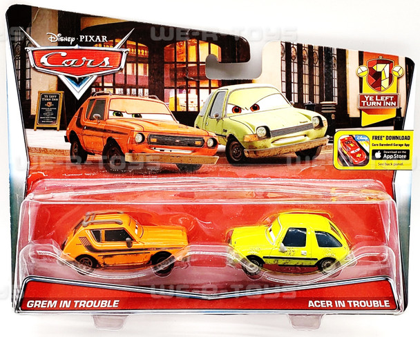 Disney Pixar CARS Ye Left Turn Inn Grem & Acer In Trouble Diecast Vehicles NEW
