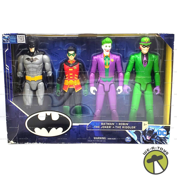 DC Comics Batman Robin The Joker & The Riddler Action Figures Spin Master #34293