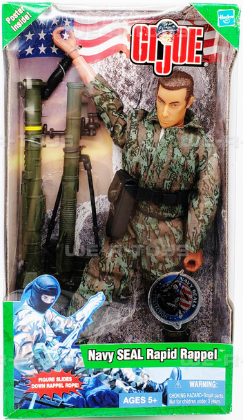 GI Joe Navy Seal Rapid Rappel Action Figure Hasbro 2003 #81914 NEW