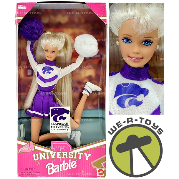 Kansas State University Cheerleader Barbie Doll 1996 Mattel 19156