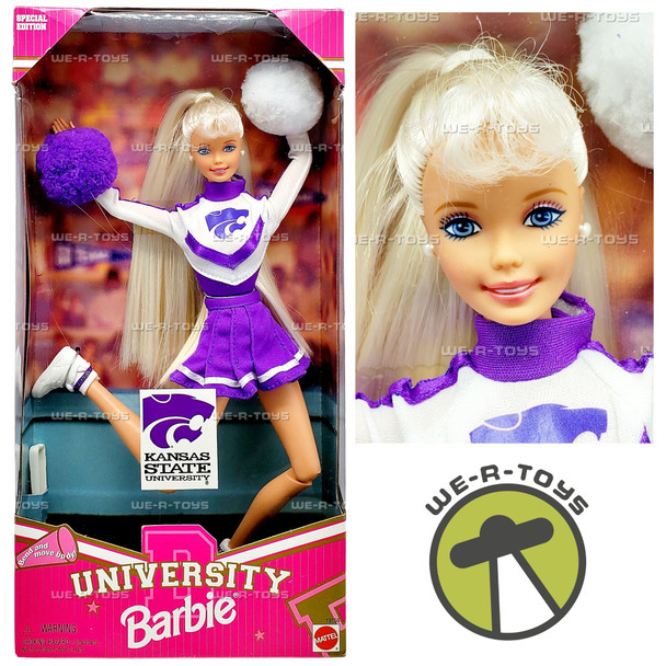 Kansas State University Cheerleader Barbie Doll 1996 Mattel 19156