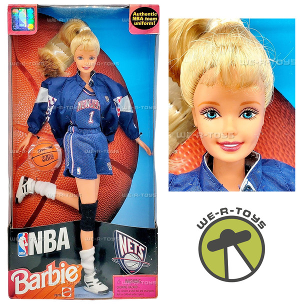 NBA Barbie Doll New Jersey Nets Blonde 1998 Mattel 20726