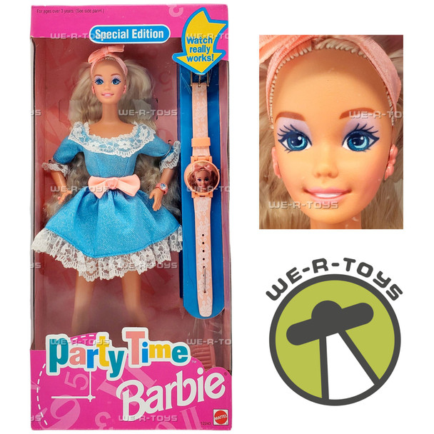 Party Time Barbie Doll Special Edition Includes Watch 1994 Mattel 12243