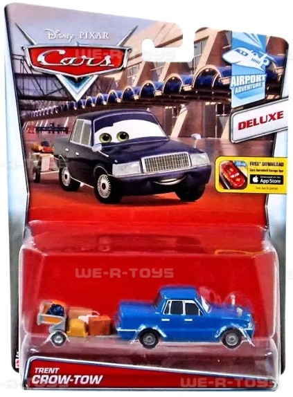 Disney Pixar Cars 2 Airport Adventure Deluxe Trent Crow Tow Die Cast Car NRFB