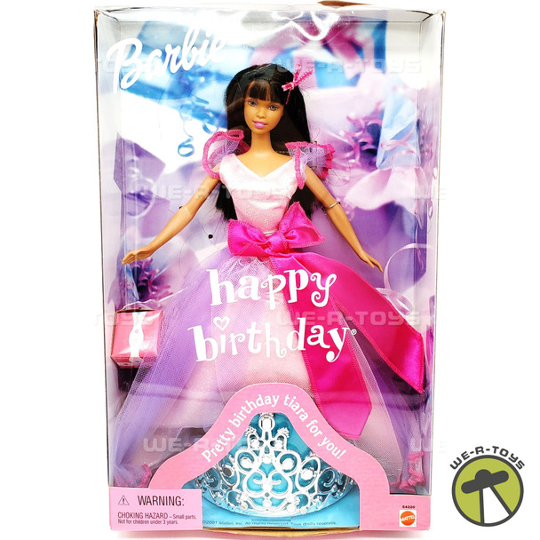 Barbie Happy Birthday Doll With Tiara Mattel 2001 #54220 NEW