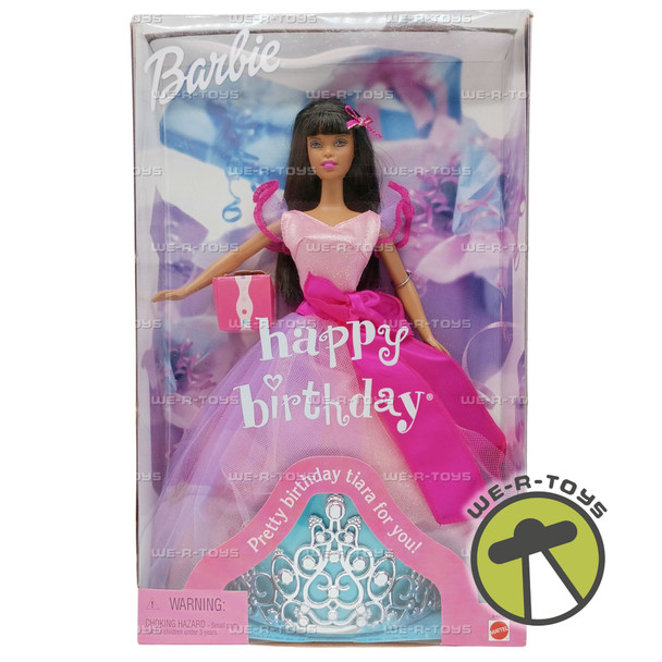 Barbie Happy Birthday Doll With Tiara 2001 Mattel 54220 NEW