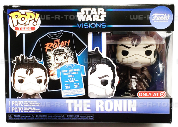 Star Wars Visions The Ronin Figure With 2XL T-Shirt Funko Pop! Tees #505 NEW