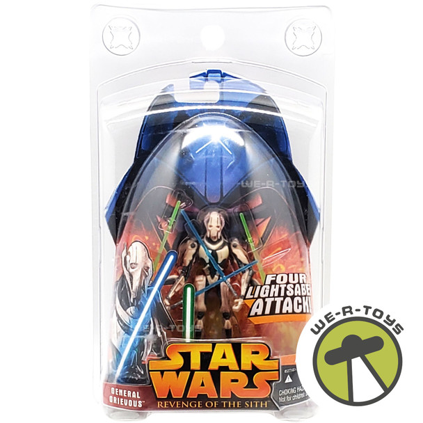 Star Wars Episode III General Grievous Four Lightsaber Attack Action Figure 2005
