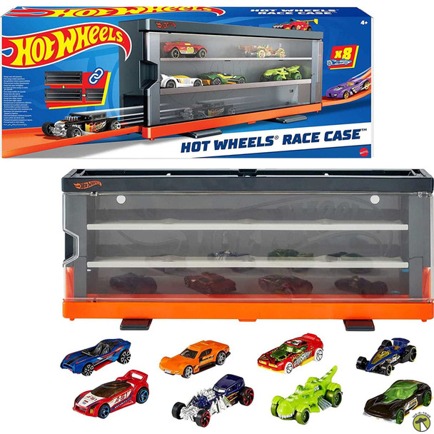 Hot Wheels Interactive Display Case - 8 1:64 Scale Cars - Storage for 12 Cars