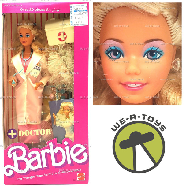 Doctor Barbie Doll Blonde Hair Over 20 Pieces Mattel 1987 No 3850