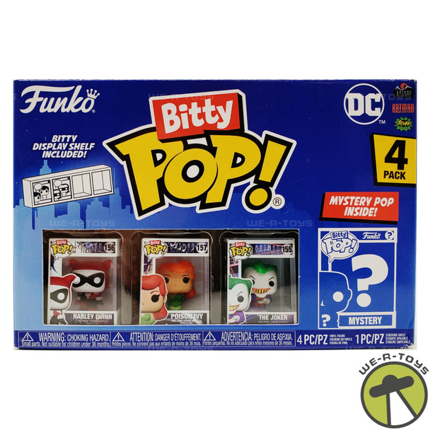 Funko Bitty Pop! 4 Pack Harley Quinn Poison Ivy The Joker and Mystery Bitty Pop