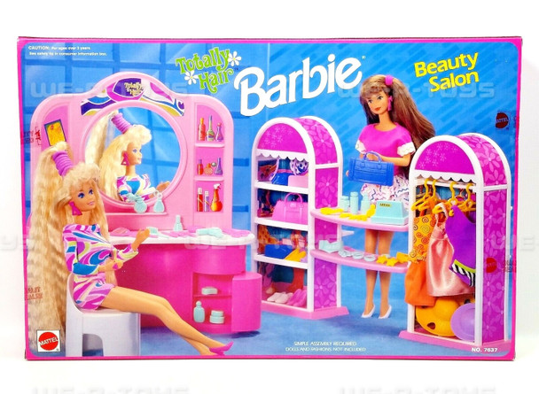 1992 Mattel Barbie Totally Hair Beauty Salon Playset No. 7637 NRFB