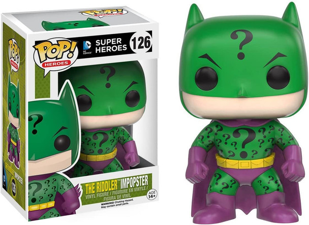 DC Funko Pop! DC Comics Super Heroes 126 The Riddler Impopster Vinyl Figure