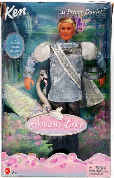 Ken as Prince Daniel Barbie of Swan Lake Doll with Swan 2003 Mattel B2768