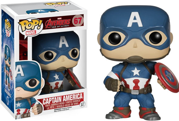 Funko Pop! Marvel 67 Avengers Age of Ultron Captain America Vinyl Bobble-Head