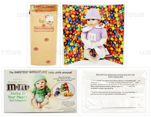 Ashton Drake Galleries Melt in Your Heart M&M Collection Purple M&M Baby Doll